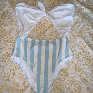 One piece with cutout (off the shoulder)